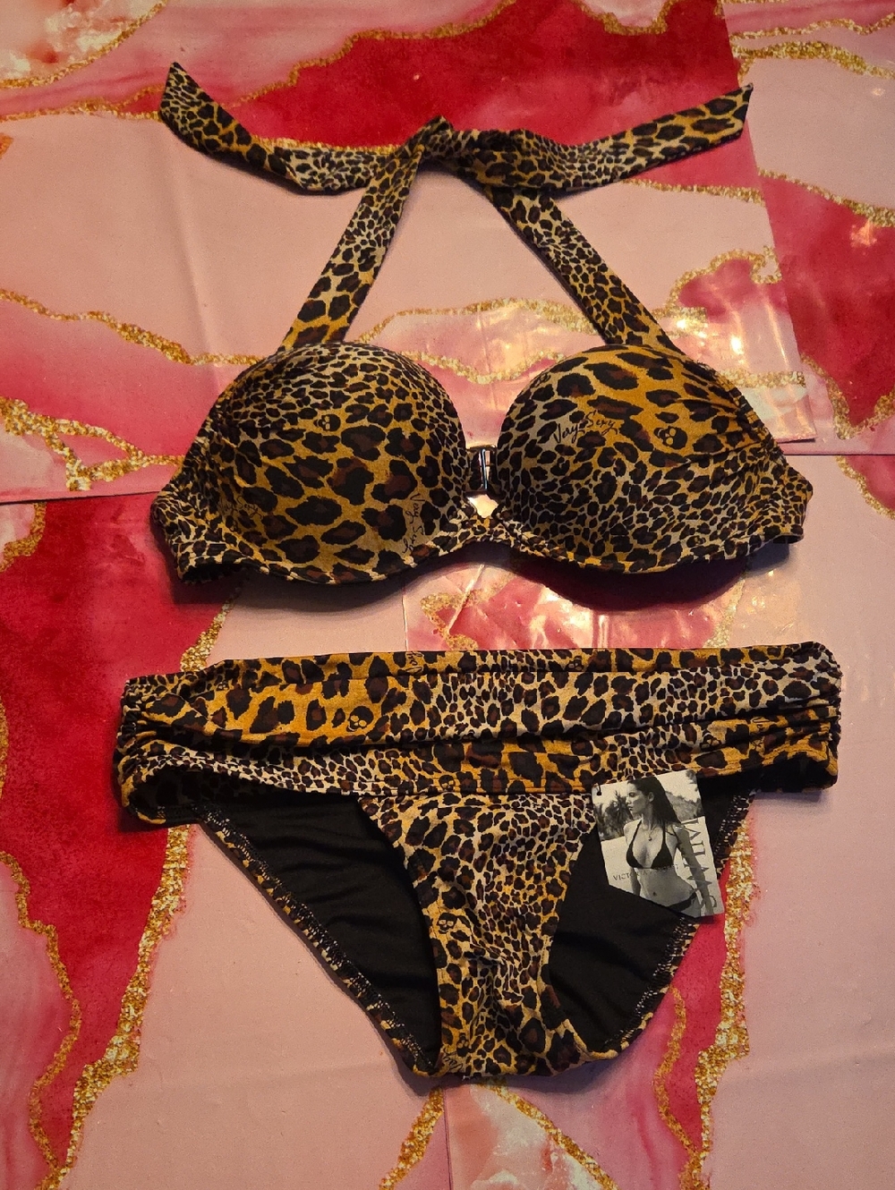 Leopard Print Push-Up Bikini Set